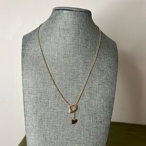 Avon Gold Tone Heart Necklace